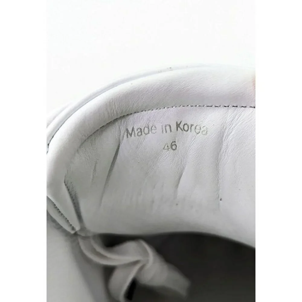 MCM Men's Terrain Derby Visetos Logo White Leather Sneakers Size 46 (MSRP $450)